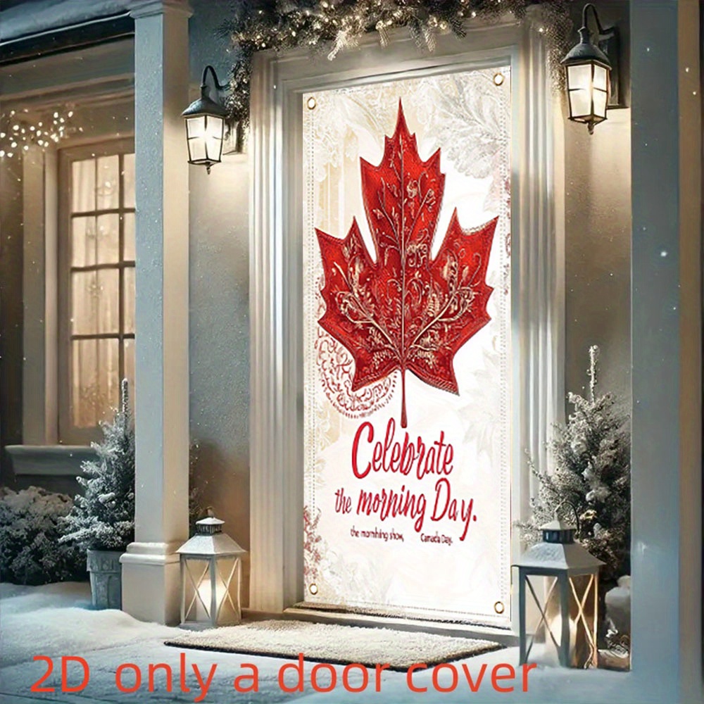 Wedding Supply Canada - 2D플랫 배너1개-1 캐나다 단풍잎 도어 커버
