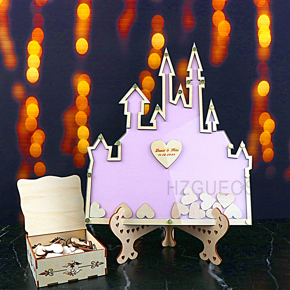Wedding Favor Box - 개인화 된 성 방명록 결혼식 하락