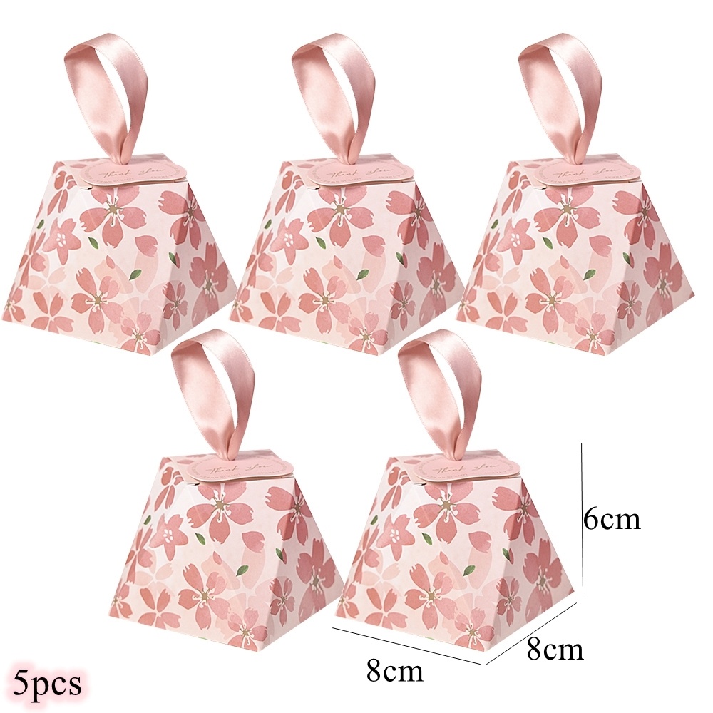 1 팩 벚꽃 사탕 상자 멀티 타입 쿠키 가방 종이 체리 - Wedding Favor Box 리뷰 및 가격