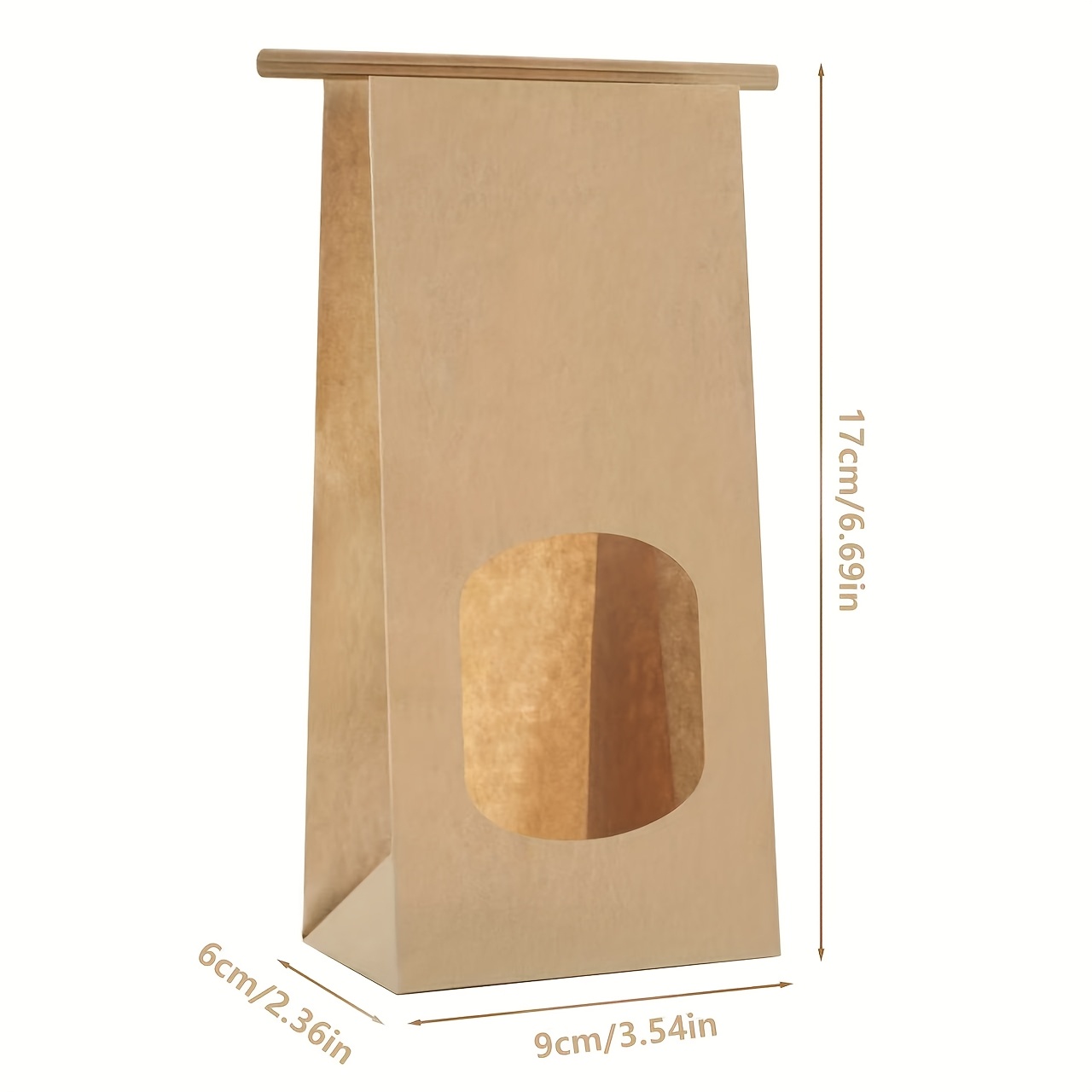 관찰창이 있는 갈색 종이봉투 30개 - 6.69X3.5 - Wedding Supply Company 리뷰 및 가격