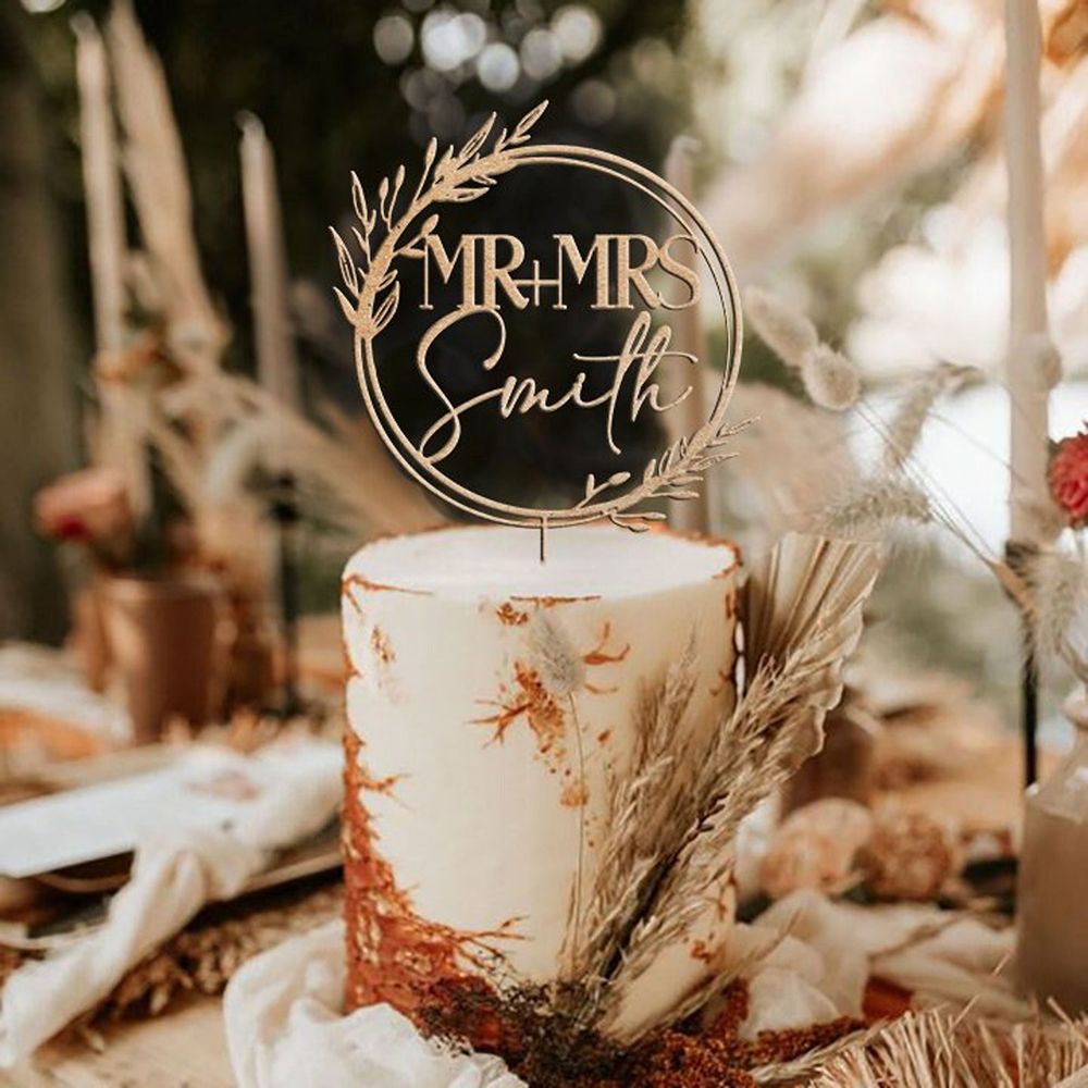 개인화 된 결혼식 미스터 & 부인 케이크 토퍼 나무 생 - Wedding Supply Rentals 리뷰 및 가격