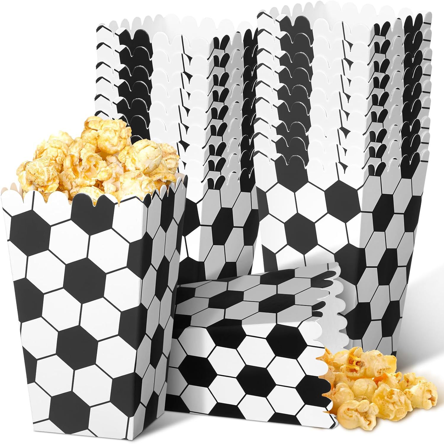 6/18Pcs 축구 팝콘 상자 축구 파티 호의 치료 상 - Wedding Favor Box 리뷰 및 가격