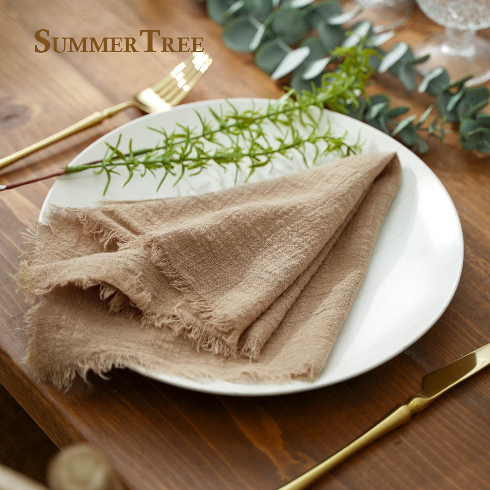 12pcs 레트로 냅킨 42x42cm 소박한 테이블 장 - Wedding Supply Rentals 리뷰 및 가격